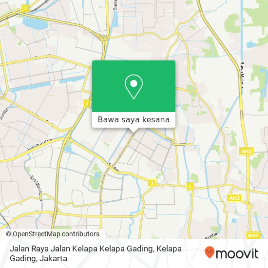 Peta Jalan Raya Jalan Kelapa Kelapa Gading, Kelapa Gading