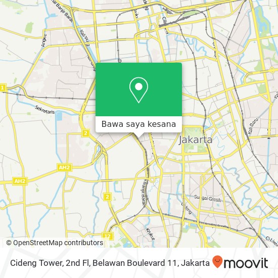 Peta Cideng Tower, 2nd Fl, Belawan Boulevard 11