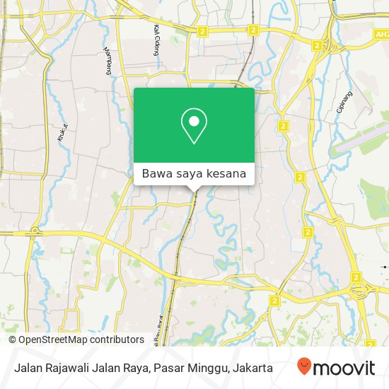 Peta Jalan Rajawali Jalan Raya, Pasar Minggu