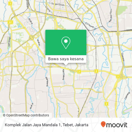 Peta Komplek Jalan Jaya Mandala 1, Tebet