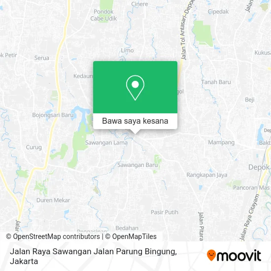 Peta Jalan Raya Sawangan Jalan Parung Bingung