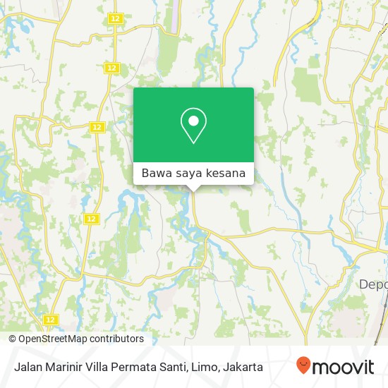 Peta Jalan Marinir Villa Permata Santi, Limo