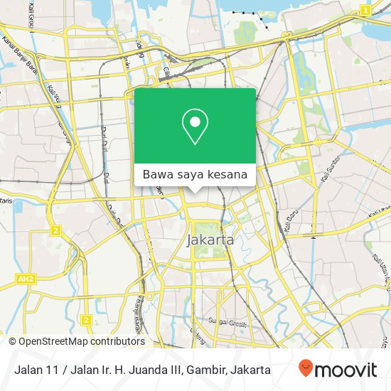 Peta Jalan 11 / Jalan Ir. H. Juanda III, Gambir