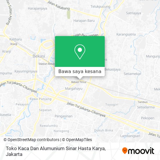 Peta Toko Kaca Dan Alumunium Sinar Hasta Karya