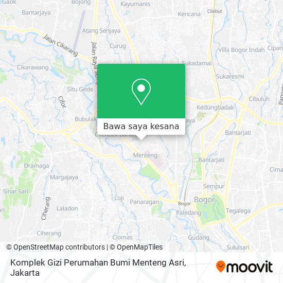 Peta Komplek Gizi Perumahan Bumi Menteng Asri