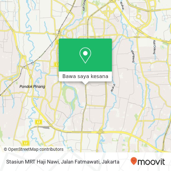 Peta Stasiun MRT Haji Nawi, Jalan Fatmawati