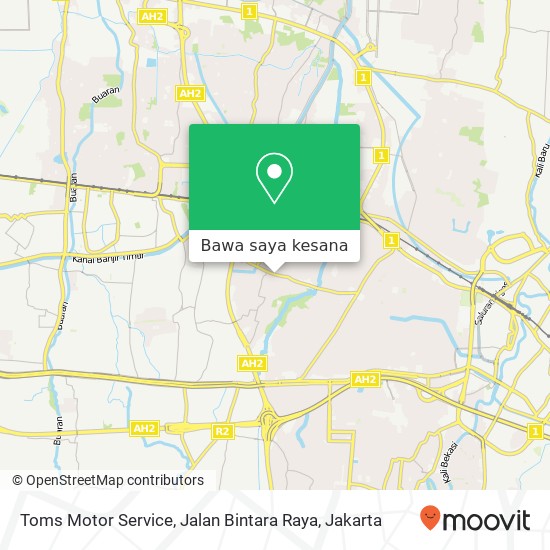 Peta Toms Motor Service, Jalan Bintara Raya