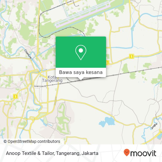 Peta Anoop Textile & Tailor, Tangerang