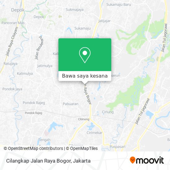 Peta Cilangkap Jalan Raya Bogor