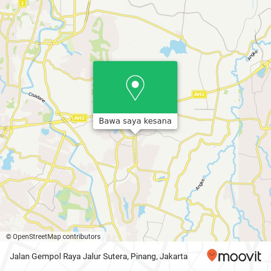 Peta Jalan Gempol Raya Jalur Sutera, Pinang