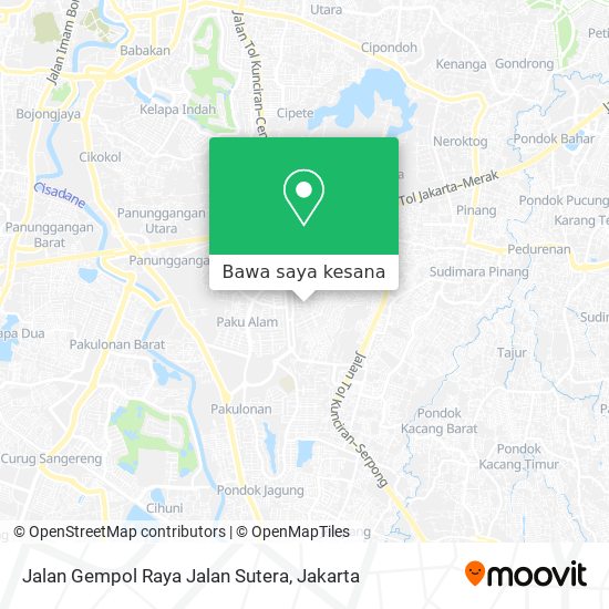 Peta Jalan Gempol Raya Jalan Sutera