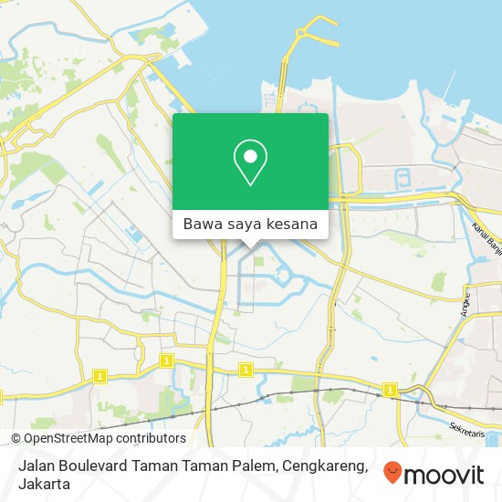 Peta Jalan Boulevard Taman Taman Palem, Cengkareng