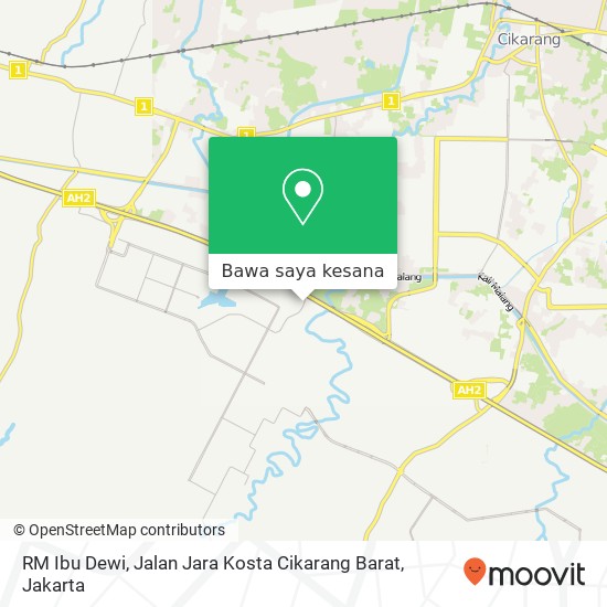 Peta RM Ibu Dewi, Jalan Jara Kosta Cikarang Barat