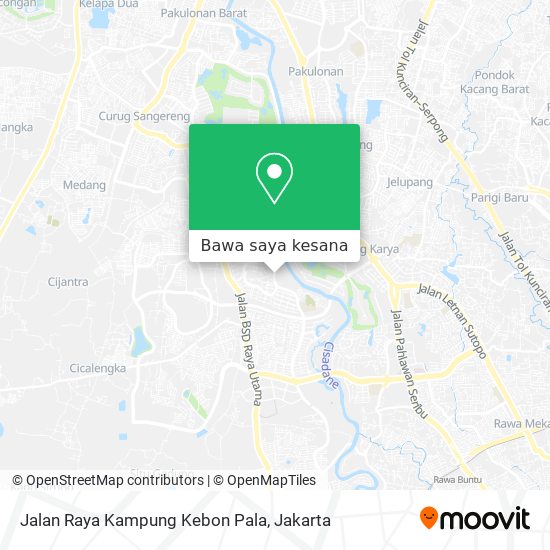 Peta Jalan Raya Kampung Kebon Pala