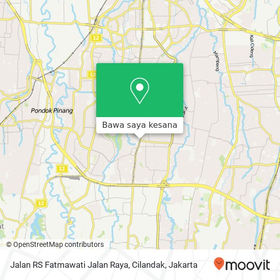 Peta Jalan RS Fatmawati Jalan Raya, Cilandak