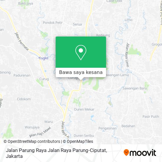 Peta Jalan Parung Raya Jalan Raya Parung-Ciputat