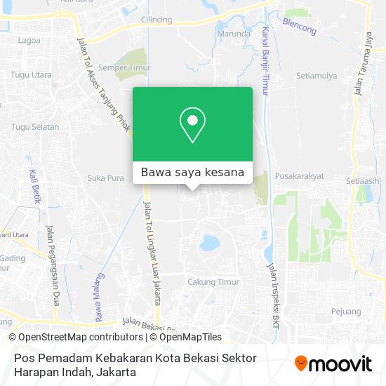 Peta Pos Pemadam Kebakaran Kota Bekasi Sektor Harapan Indah