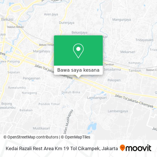 Peta Kedai Razali Rest Area Km 19 Tol Cikampek