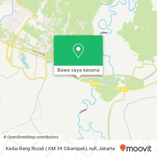 Peta Kedai Bang Rozali  ( KM 39 Cikampek), null