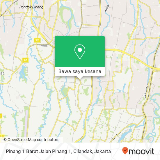 Peta Pinang 1 Barat Jalan Pinang 1, Cilandak