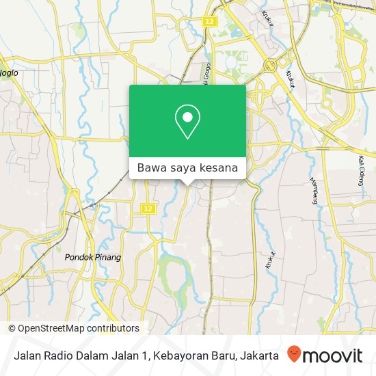 Peta Jalan Radio Dalam Jalan 1, Kebayoran Baru