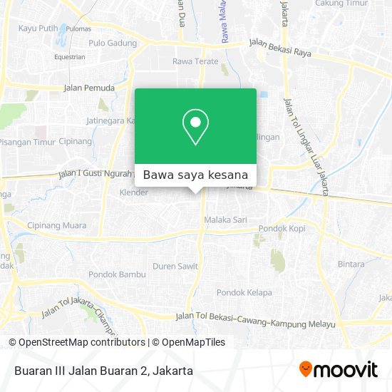 Peta Buaran III Jalan Buaran 2
