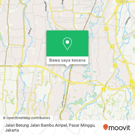 Peta Jalan Betung Jalan Bambu Ampel, Pasar Minggu