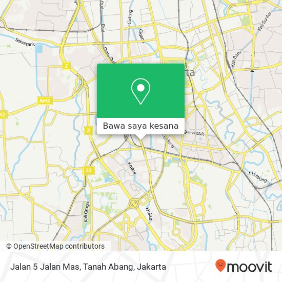 Peta Jalan 5 Jalan Mas, Tanah Abang