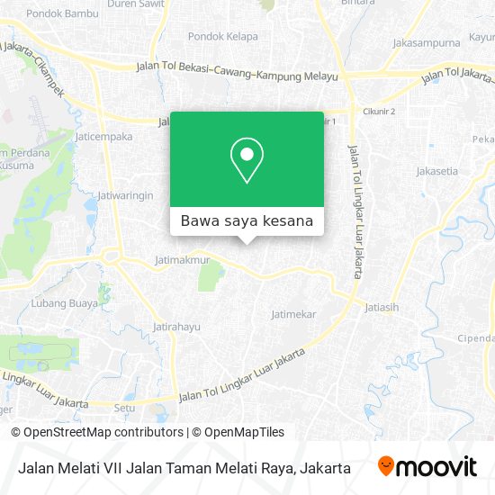 Peta Jalan Melati VII Jalan Taman Melati Raya