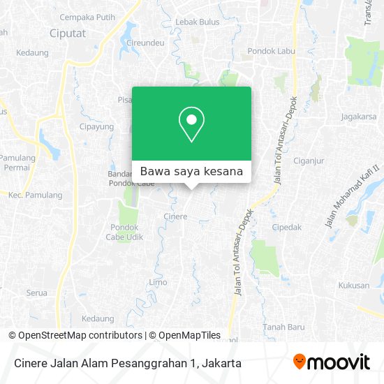 Peta Cinere Jalan Alam Pesanggrahan 1