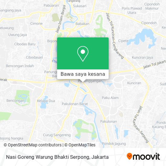 Peta Nasi Goreng Warung Bhakti Serpong
