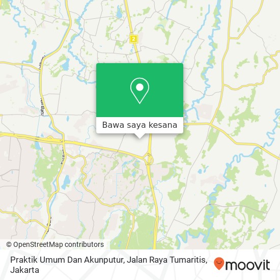 Peta Praktik Umum Dan Akunputur, Jalan Raya Tumaritis