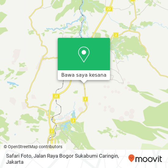 Peta Safari Foto, Jalan Raya Bogor Sukabumi Caringin
