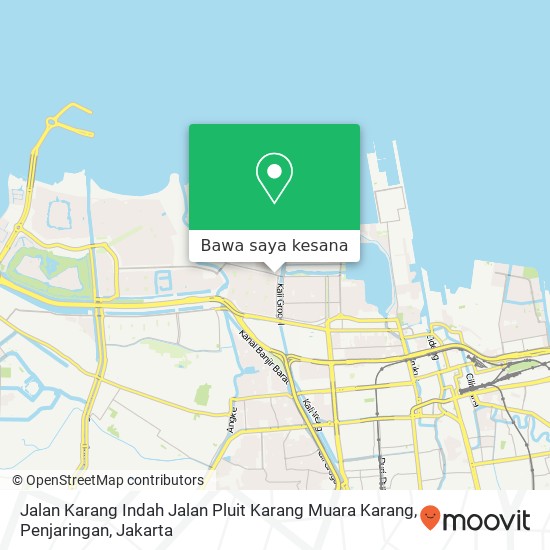 Peta Jalan Karang Indah Jalan Pluit Karang Muara Karang, Penjaringan