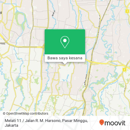 Peta Melati 11 / Jalan R. M. Harsono, Pasar Minggu