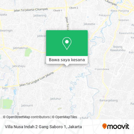 Peta Villa Nusa Indah 2 Gang Saboro 1