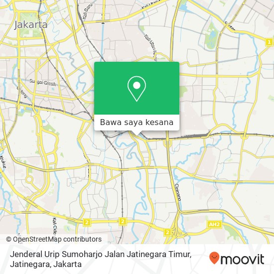 Peta Jenderal Urip Sumoharjo Jalan Jatinegara Timur, Jatinegara