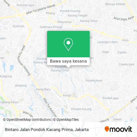 Peta Bintaro Jalan Pondok Kacang Prima