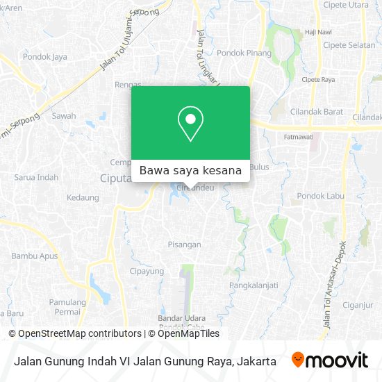 Peta Jalan Gunung Indah VI Jalan Gunung Raya