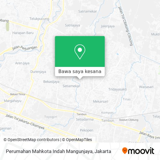 Peta Perumahan Mahkota Indah Mangunjaya