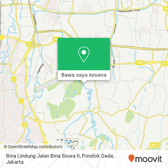 Peta Bina Lindung Jalan Bina Siswa II, Pondok Gede