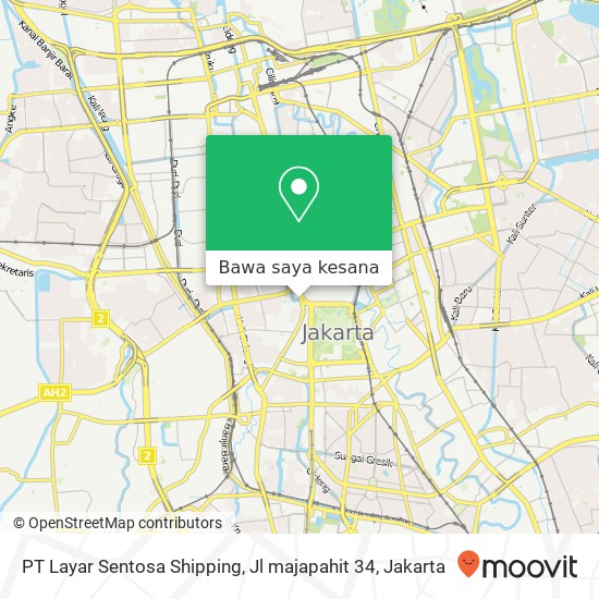 Peta PT Layar Sentosa Shipping, Jl majapahit 34