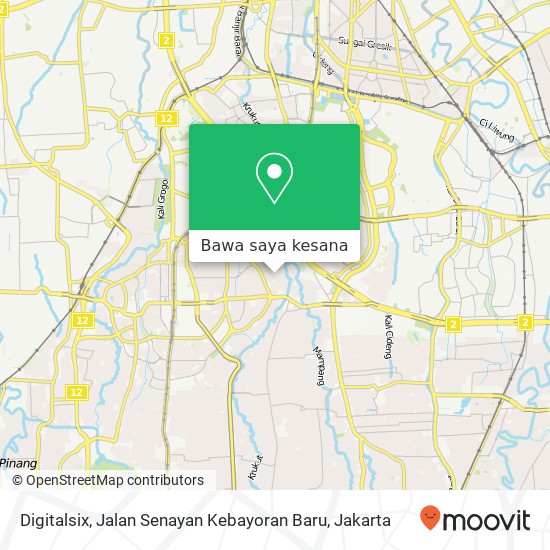 Peta Digitalsix, Jalan Senayan Kebayoran Baru