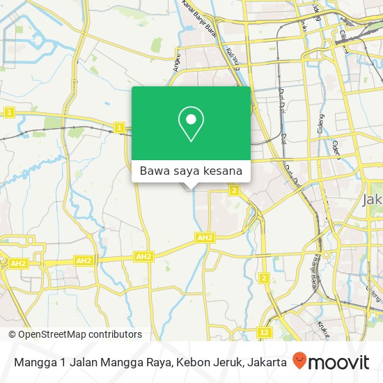 Peta Mangga 1 Jalan Mangga Raya, Kebon Jeruk