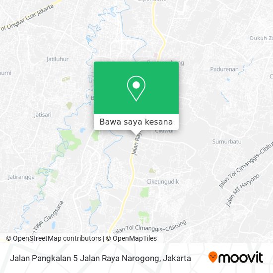 Peta Jalan Pangkalan 5 Jalan Raya Narogong