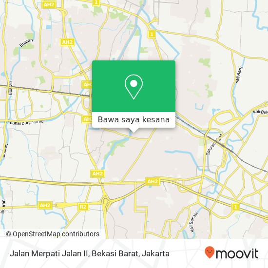 Peta Jalan Merpati Jalan II, Bekasi Barat