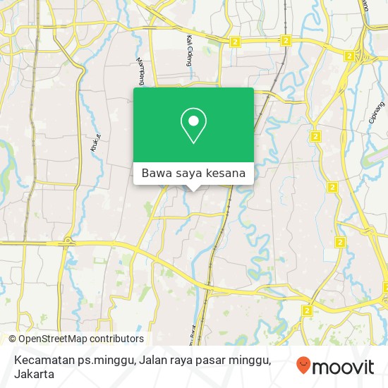 Peta Kecamatan ps.minggu, Jalan raya pasar minggu