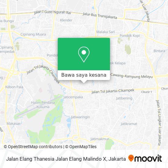 Peta Jalan Elang Thanesia Jalan Elang Malindo X