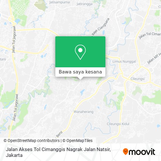 Peta Jalan Akses Tol Cimanggis Nagrak Jalan Natsir