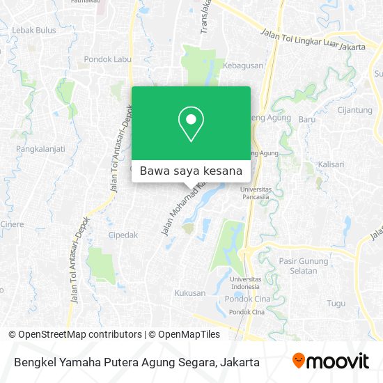 Peta Bengkel Yamaha Putera Agung Segara